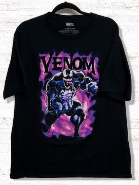 Marvel Venom Tee - Black with Purple and Pink Artwork